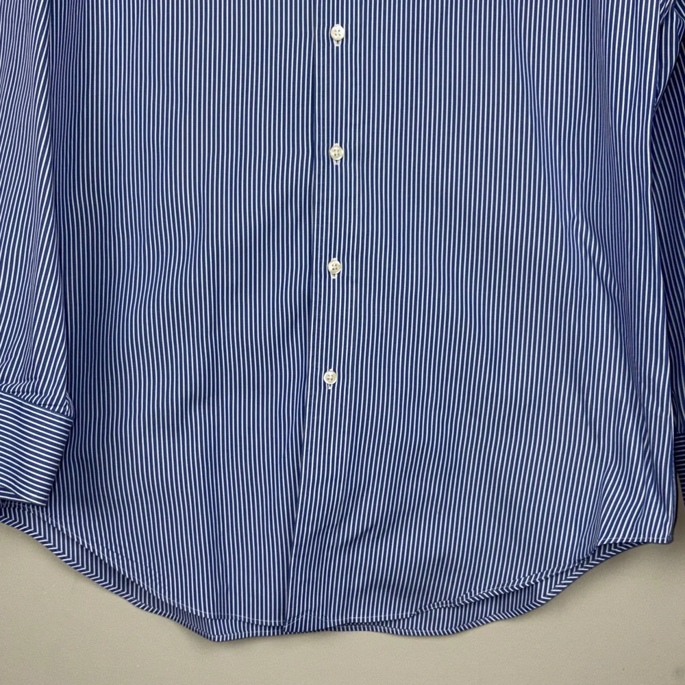 Polo RL‎ Regent Classic Fit Blue & White Pinstripe Button Front SZ 16 32/33